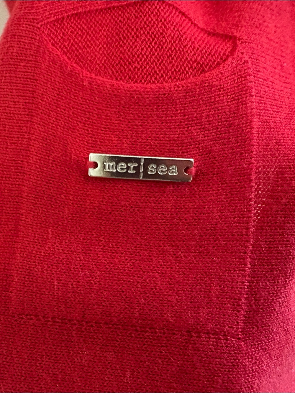 MERSEA Catalina Travel Sweater Scarlet Red Oversized One Size travel coastal lux - Picture 6 of 12